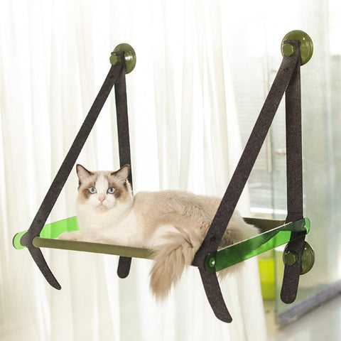 Image of Cat Hammock Cat Litter Pet Bed Cat Hanging Litter Suction Cup Type Windowsill Cat Swing