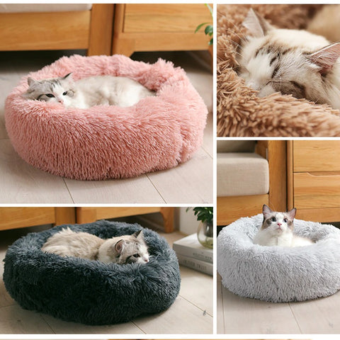 Image of Dog Bed Super Soft Washable Long Plush Pet Kennel Deep Sleep Dog House Velvet Mats Sofa For Dog Basket Pet Cat Bed