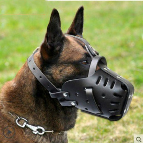 Image of Cowhide Dog Muzzle Medium And Large Dog Horse Dog