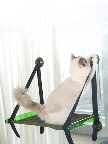 Image of Cat Hammock Cat Litter Pet Bed Cat Hanging Litter Suction Cup Type Window Sill Cat Swing
