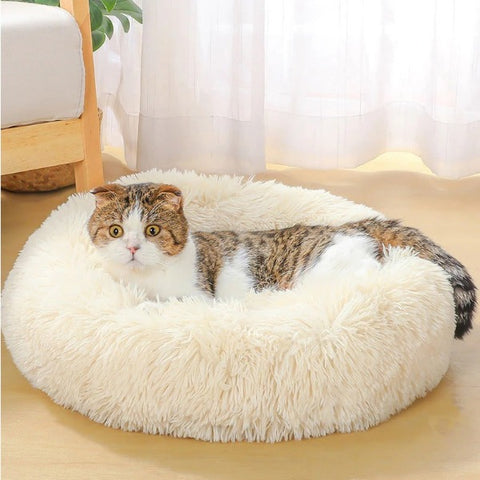 Image of Dog Bed Super Soft Washable Long Plush Pet Kennel Deep Sleep Dog House Velvet Mats Sofa For Dog Basket Pet Cat Bed